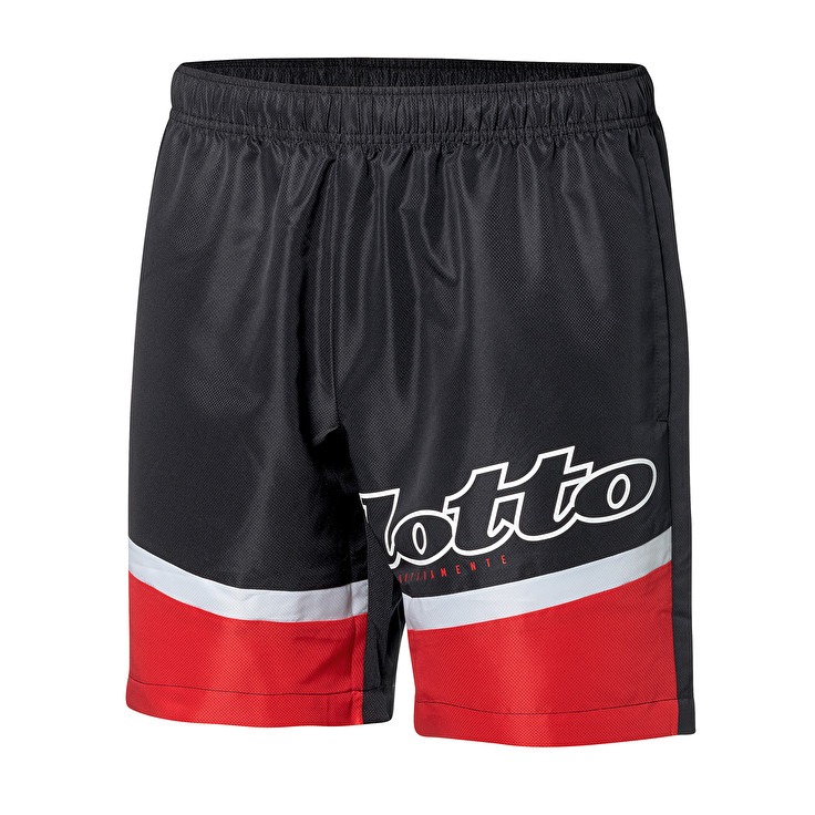 Lotto Athletica Gold Bermudas Hombre - Negras/Rojas - Colombia FEBHXTO-57